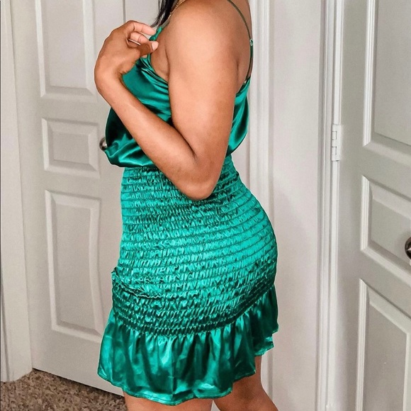 BEE FREE Satin Mini Dress - Picture 1 of 8